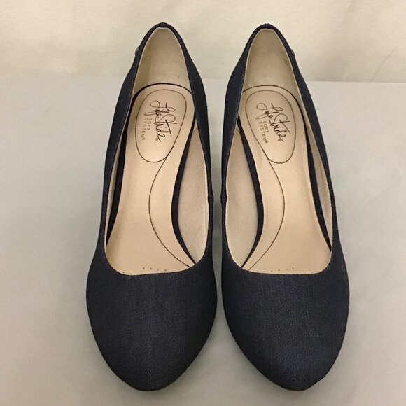 Life Stride 11W Parigi Blue Denim Heels Women’s Pumps Comfort Shoes Wide Width - Picture 4 of 11